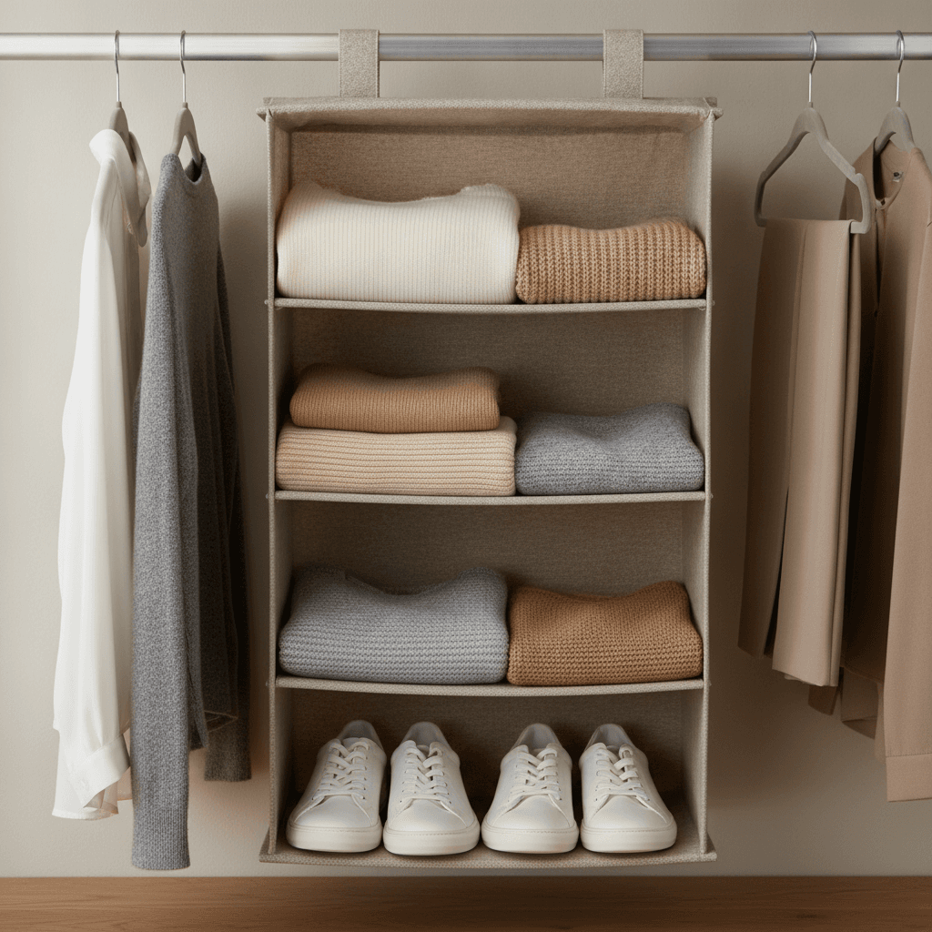 ZOBER Hanging Closet Organizer, 5-Shelf – image 2