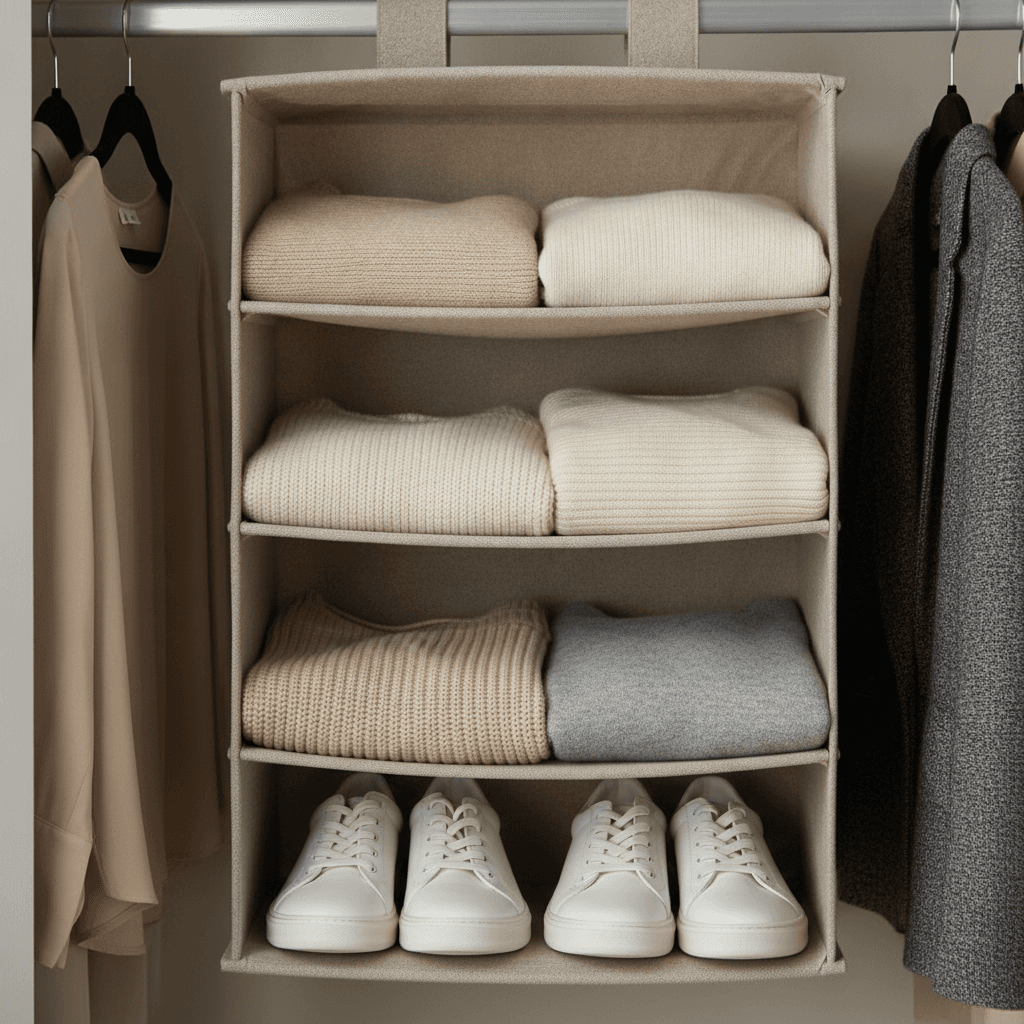 ZOBER Hanging Closet Organizer, 5-Shelf – image 3