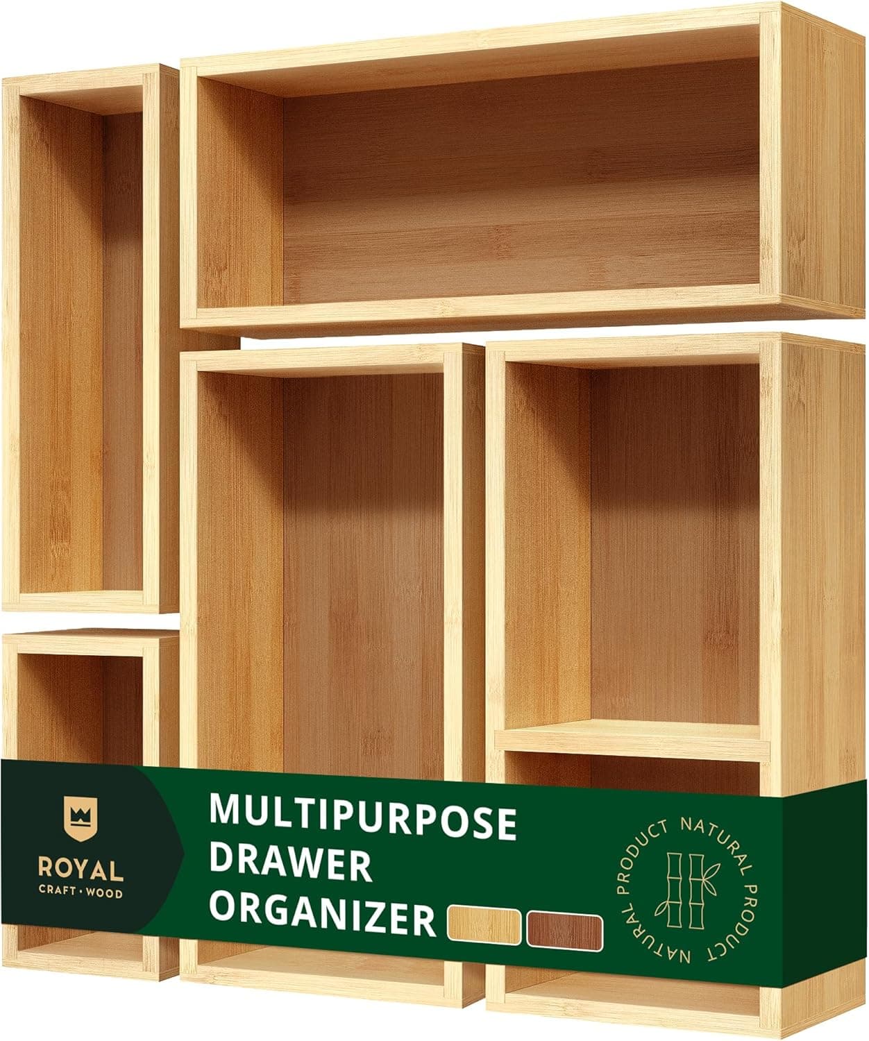 Bamboo Drawer Organizer Set – image 1