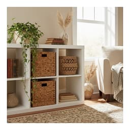 SONGMICS Rattan Storage Baskets for KALLAX — 2 Pack