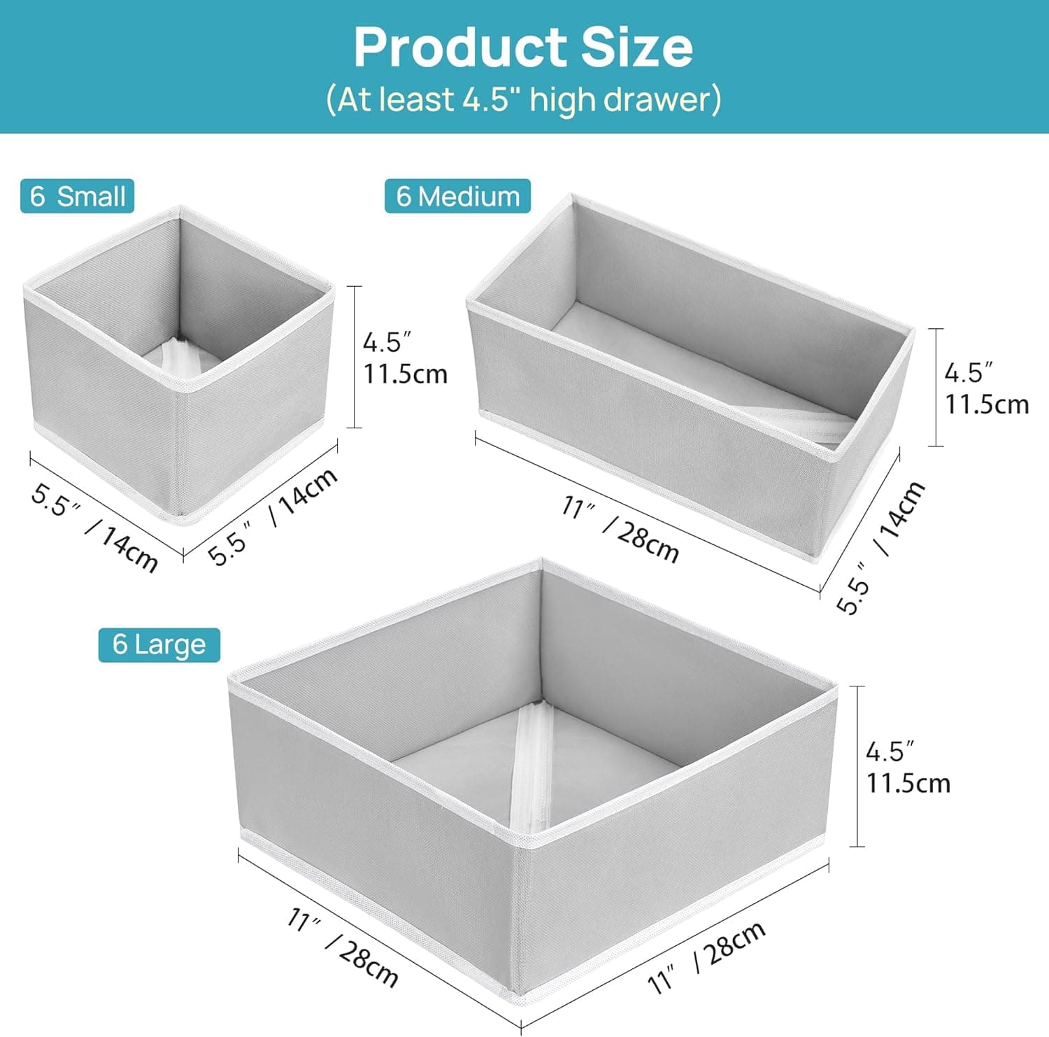 Foldable Dresser Drawer Organizers – image 2