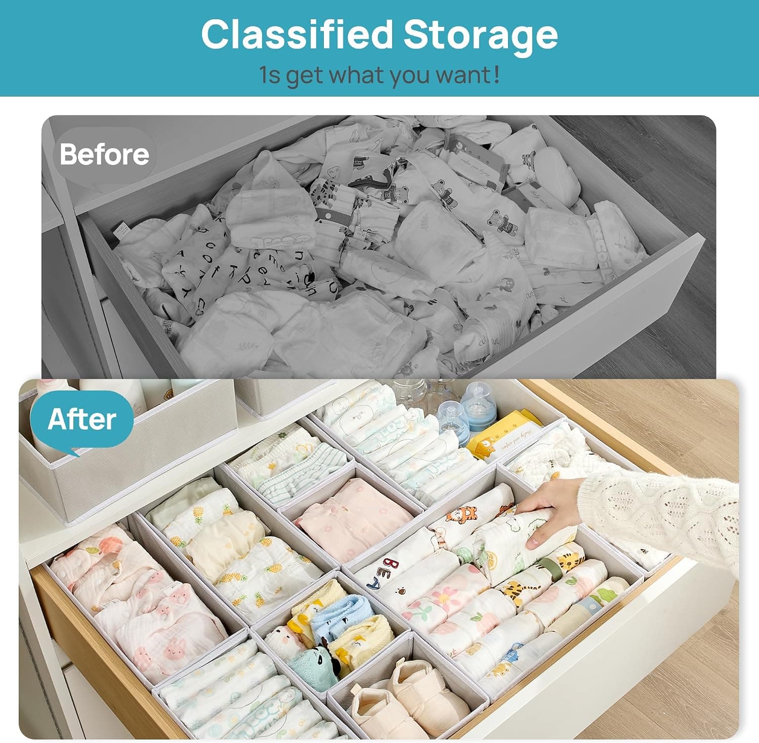 Foldable Dresser Drawer Organizers – image 3