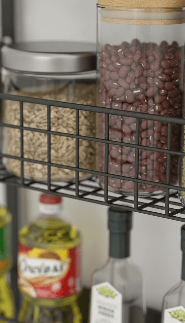 4 Tier Magnetic Spice Rack with Utility Hooks, Black – image 3