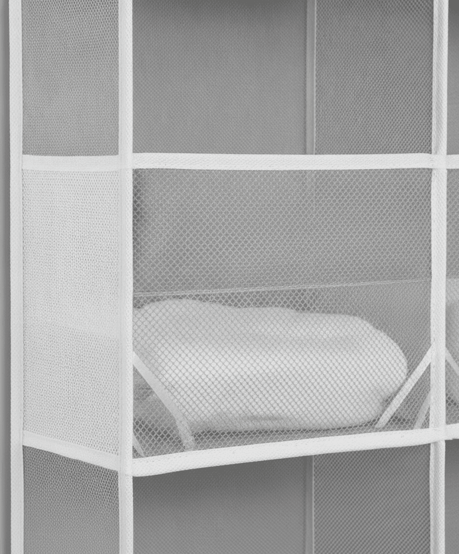 Over The Door Organizer 5-Tier 20-Pocket, Light Grey – image 3