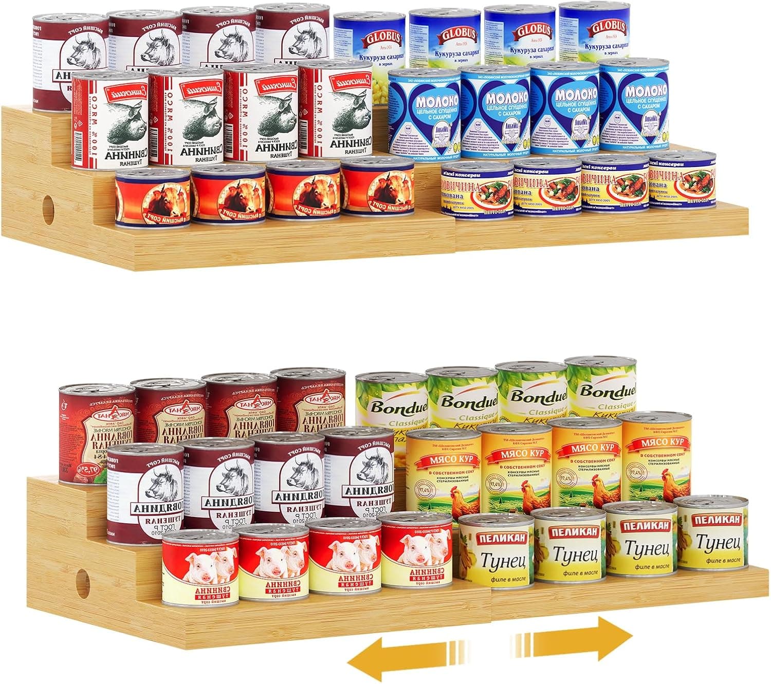 Expandable Bamboo Can Rack – image 1