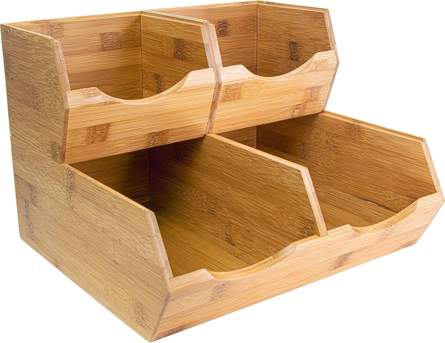 Stackable Bamboo Produce Bins – image 1