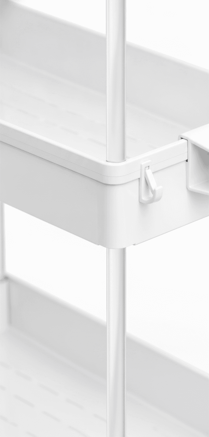 SPACEKEEPER Slim Rolling Storage Cart 4 Tier – image 3