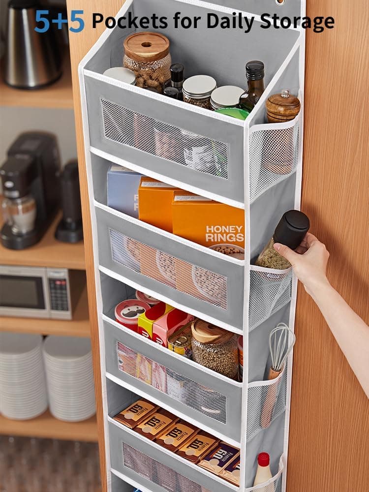 JARLINK Over The Door Organizer 5-Shelf Hanging Storage with 44 lb Capacity – image 5