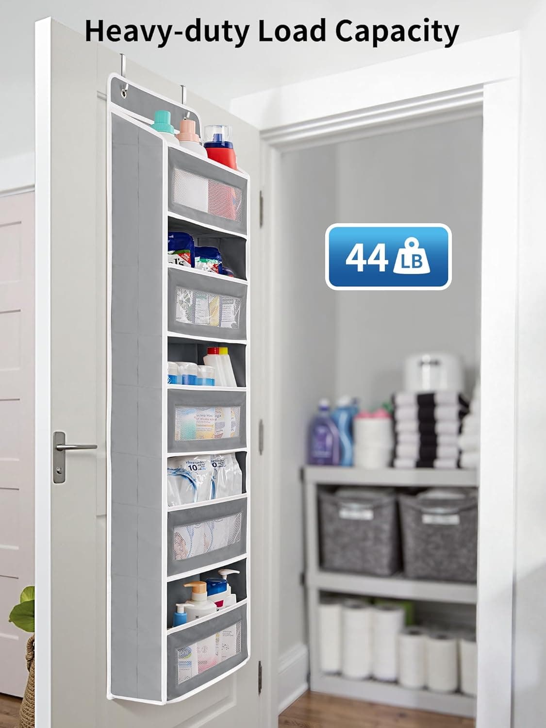JARLINK Over The Door Organizer 5-Shelf Hanging Storage with 44 lb Capacity – image 6