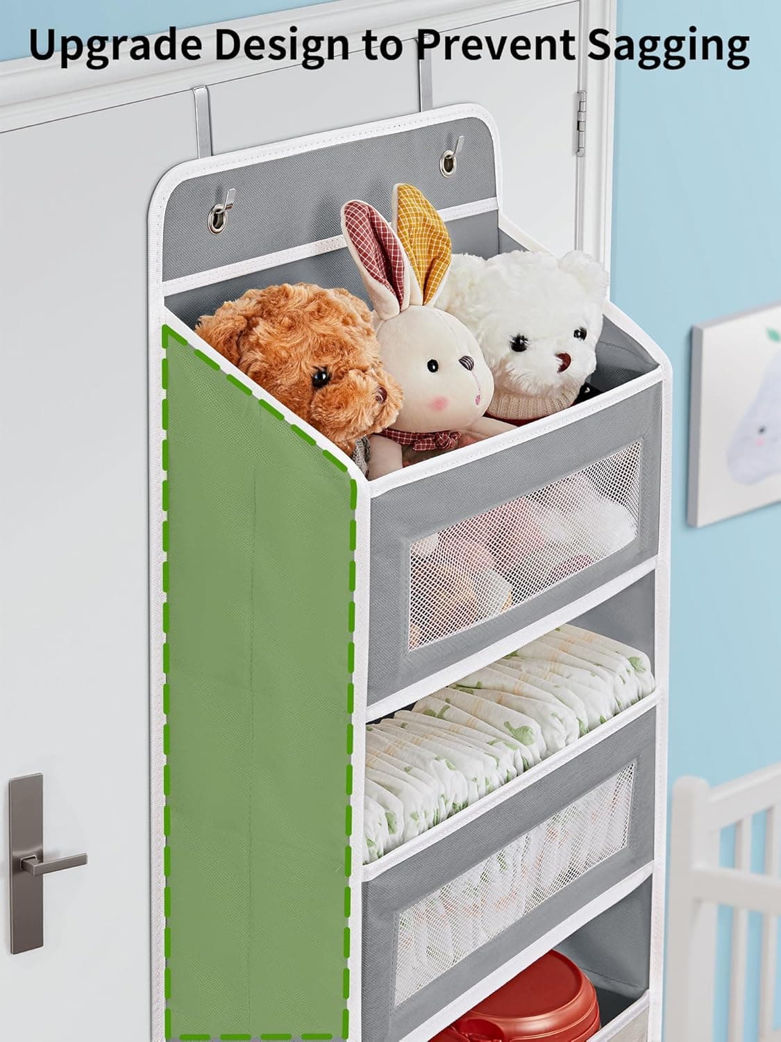JARLINK Over The Door Organizer 5-Shelf Hanging Storage with 44 lb Capacity – image 4